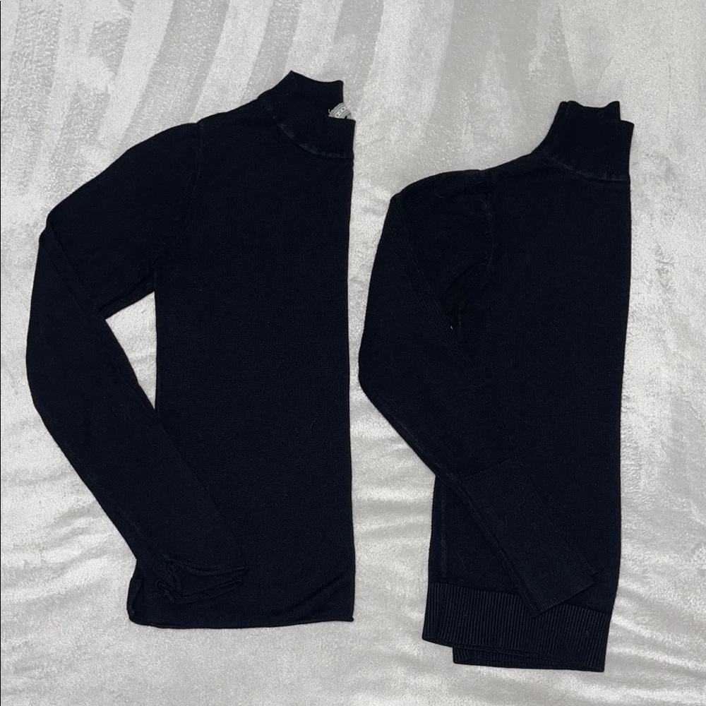 SET OF 2 ASOS Women’s Black Turtleneck Sweater | US Size 2